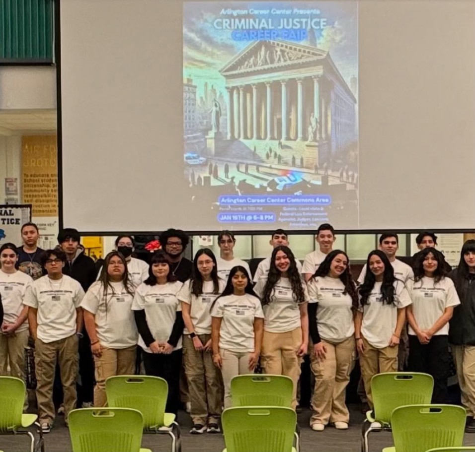 Criminal justice students together at the Grace Hopper Center